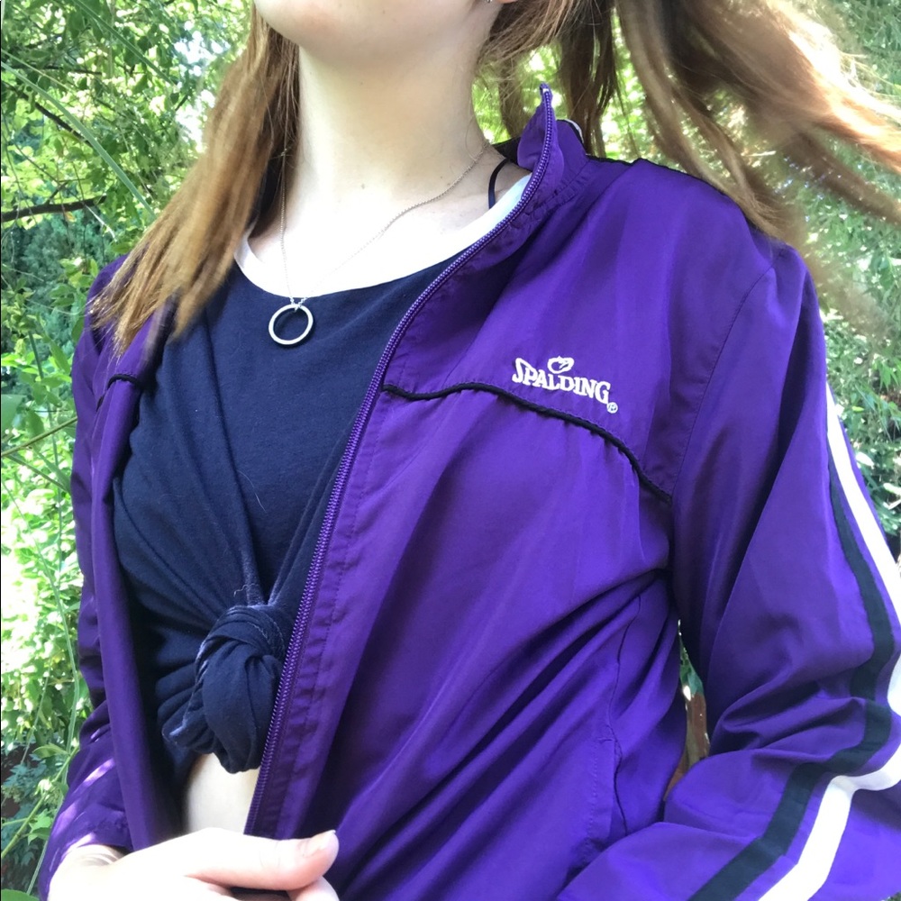 Purple Spalding Track Jacket